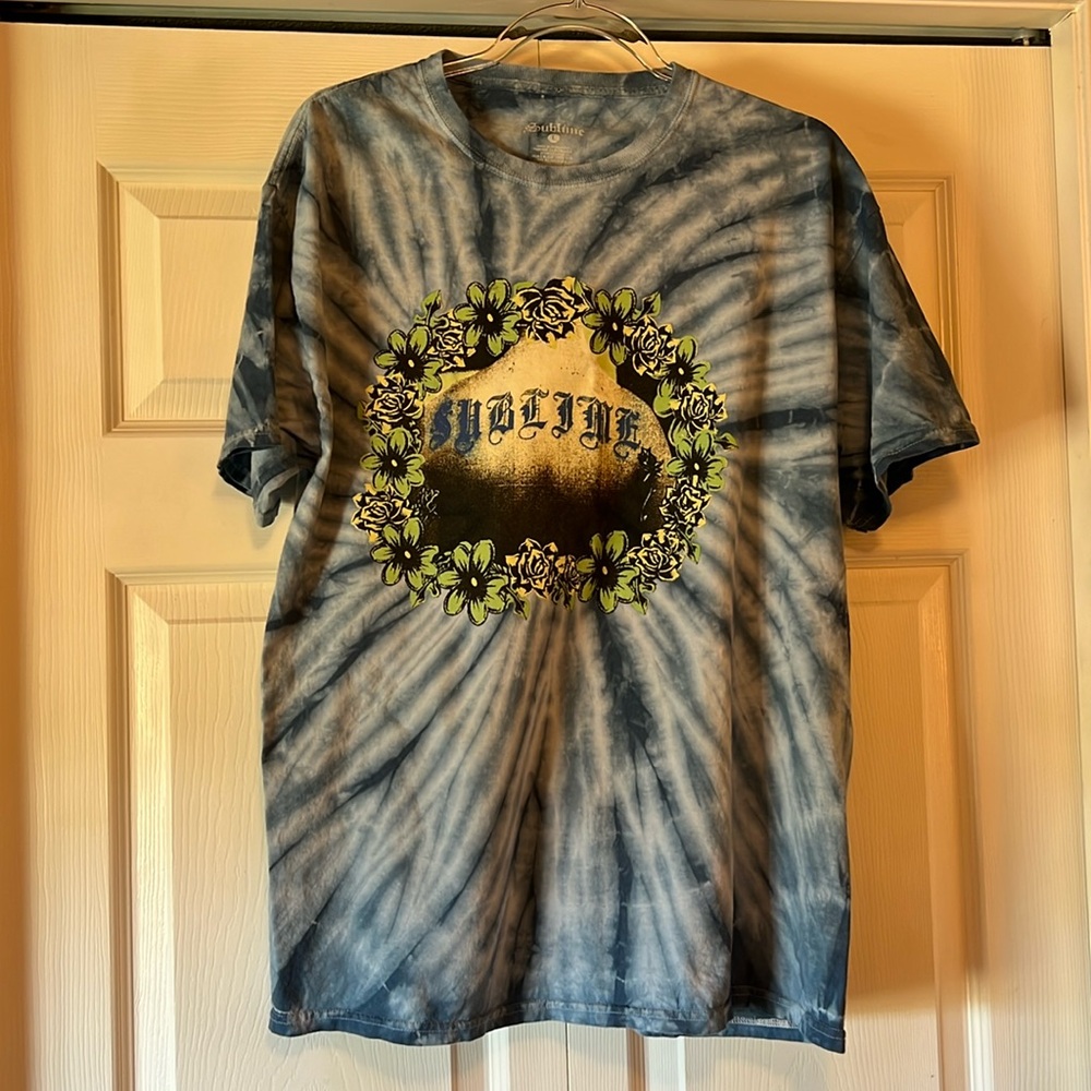 Blue Tye Dye Sublime Tee Shirt Size Large